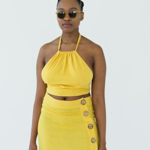 Open back tie up top